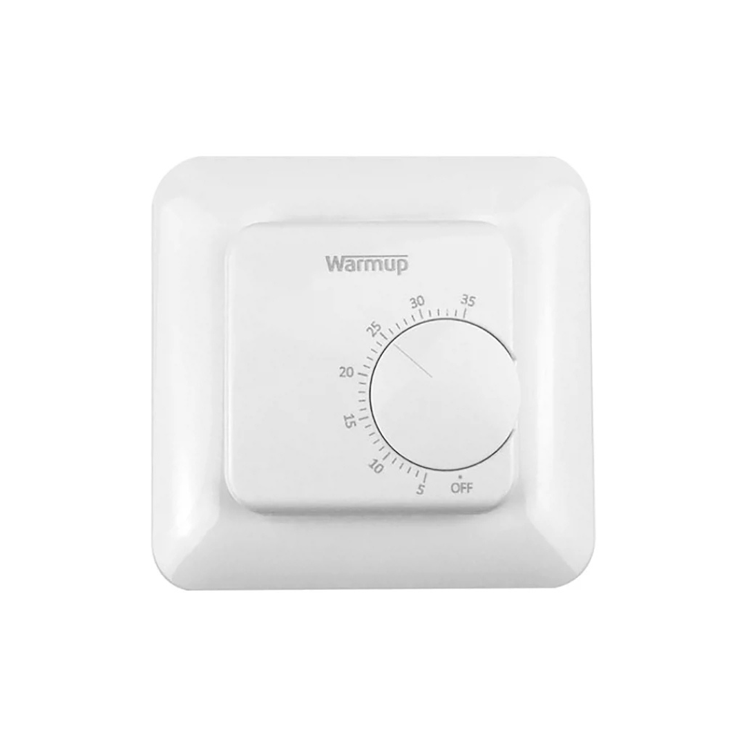 Warmup White Manual Thermostat for Electric Underfloor Heating Systems
