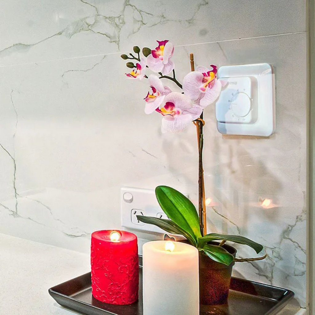 Warmup White Manual Thermostat for Electric Underfloor Heating Systems