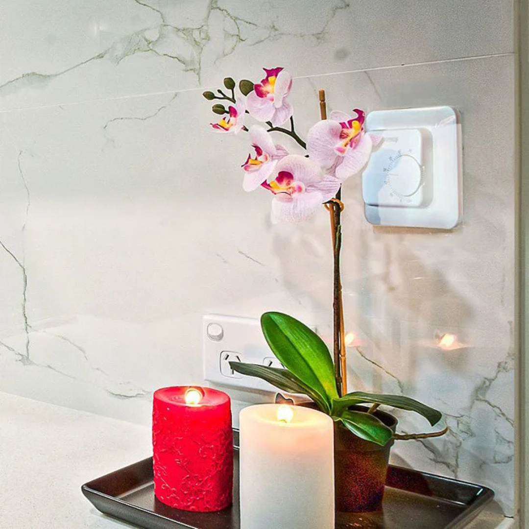 Warmup White Manual Thermostat for Electric Underfloor Heating Systems